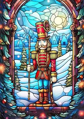 Stained Glass Nutcracker