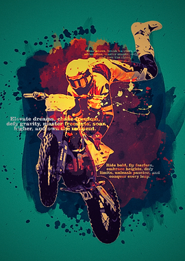 Motocross Rider in Flight