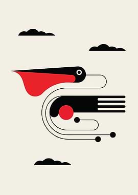 Abstract Bird in Flight