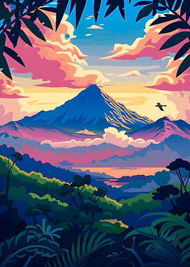 Mountain Landscape Sunset