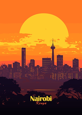 Nairobi Skyline Sunset
