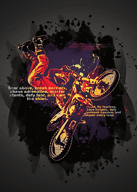 Motocross Rider in Action