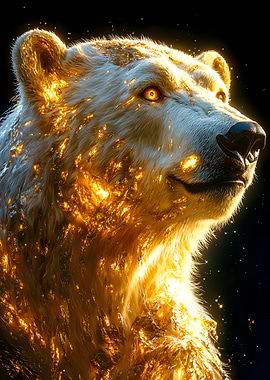 Golden Polar Bear Animal