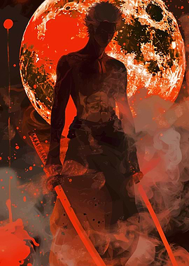 Samurai Under Blood Moon