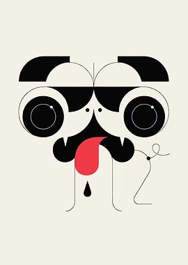 Abstract Dog Illustration