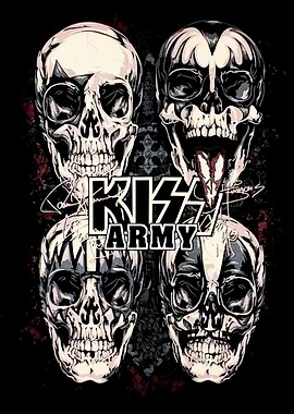 KISS Army Skull Design