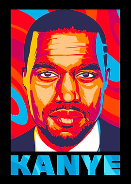 Kanye West Pop Art Portrait