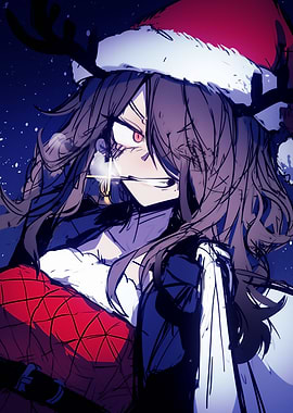 Dark Christmas Anime Girl