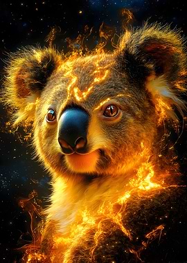 Koala in Flames Animal