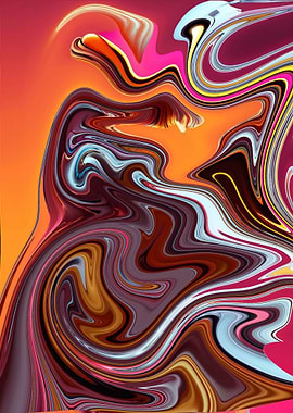 Abstract Swirling Colors