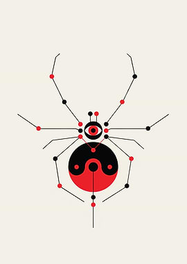 Geometric Spider with Yin Yang