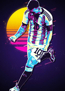 Messi Retro Art