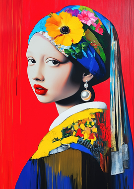 Girl with a Pearl Earring - Modern Art
