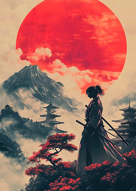 Samurai Under Red Moon