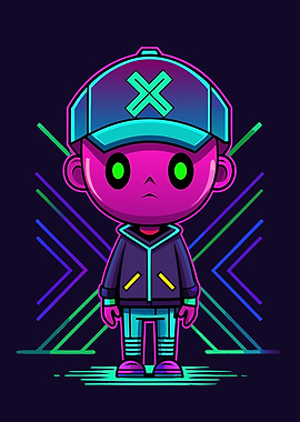 Neon Character Illustration