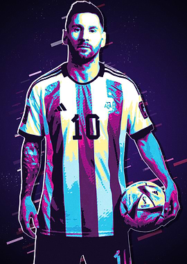 Messi Argentina Jersey Art