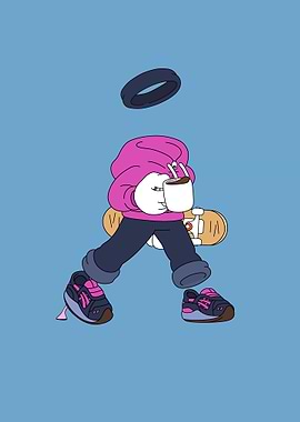Skateboarding Character
