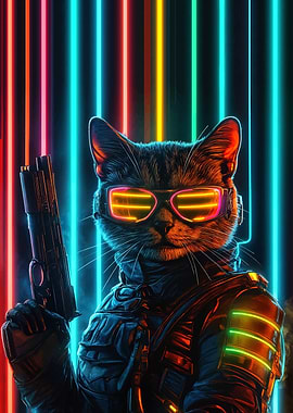 Cyberpunk Cat Gun