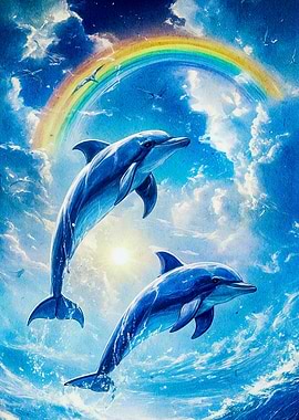 Dolphins Rainbow