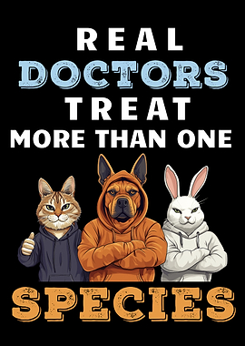 Funny Real Doctors Treat More Than One Species Veterinarian