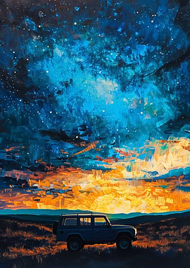 Night Sky & Off-Road Vehicle