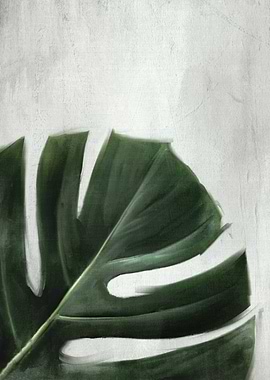 Green Monstera Leaf