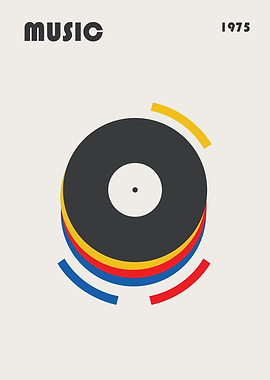 Vinyl Record Music Poster