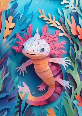 Papercut Axolotl
