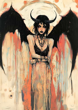 Dark Angel with Wings