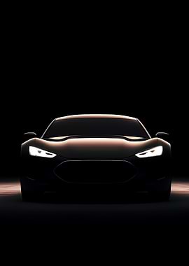 Black Sports Car Silhouette