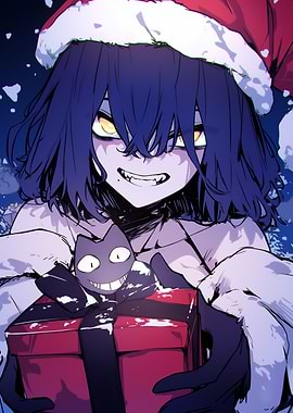 Creepy Christmas Anime Girl
