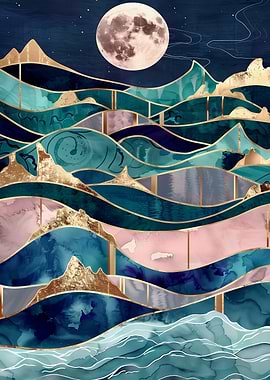 Abstract Night Landscape