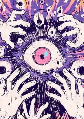 Surreal Eye Weirdcore Illustration