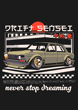 Japanese Drift Car Graphic