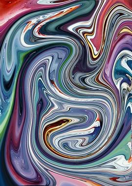 Abstract Swirling Colors