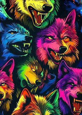 Neon Wolf Pack