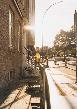 Brick Building Sidewalk