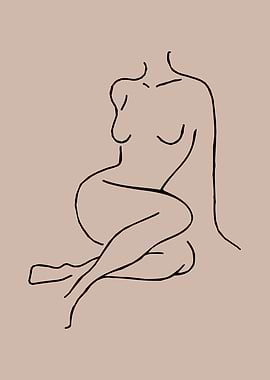 Line Art Female Figure