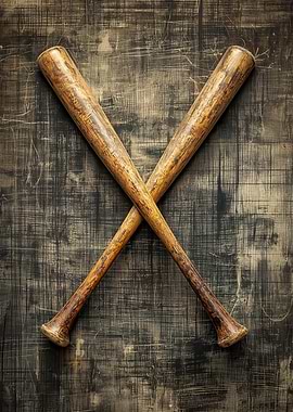 Crossed Baseball Bats