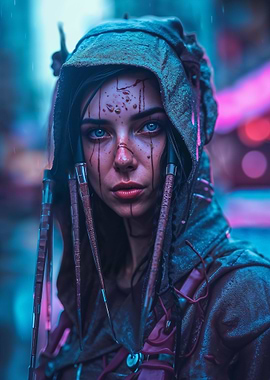 Cyberpunk Woman Portrait