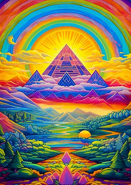 Rainbow Pyramid Landscape