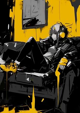 Anime Girl in Yellow