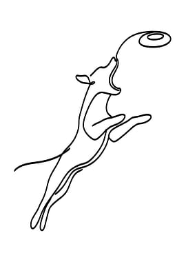 Dog Catching Frisbee