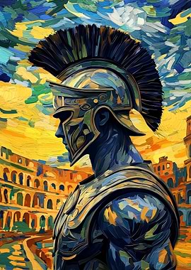 Roman Gladiator Painting