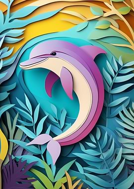 Papercut Dolphin