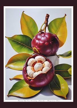 Mangosteen Fruit Painting