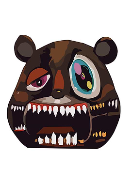 Bear Mascot with Sharp Teeth