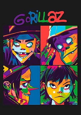 Gorillaz Band Pop Art