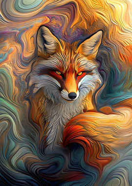 Abstract Fox Portrait
