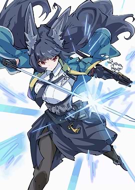 Anime Girl with Sword